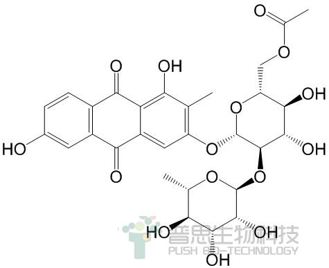 9,10-Anthracenedione, 3-[[6-O-acetyl-2-O-(6-deoxy-α-L-mannopyranosyl)-β-D-glucopyranosyl]oxy]-1,6-dihydroxy-2-methyl-