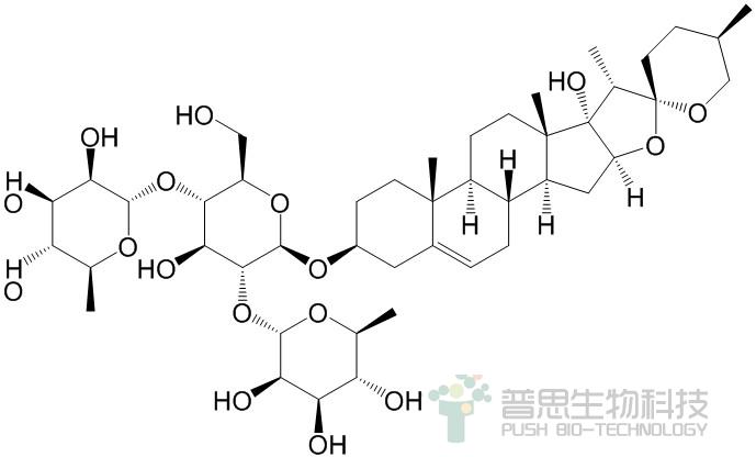 Pennogenin-3-O-α-L-rhamnopyranosyl-(1→4)-[α-L-rhamnopyranosyl-(1→2)]-β-D-glucopyranoside