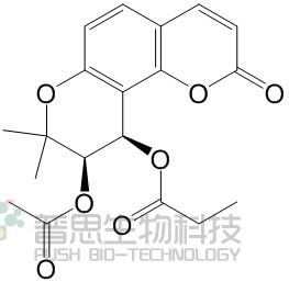 Propionic acid (9R,10R)-9-acetoxy-8,8-dimethyl-9,10-dihydro-2H,8H-benzo[1,2-b:3,4- b′]dipyran-2-one-10-yl ester